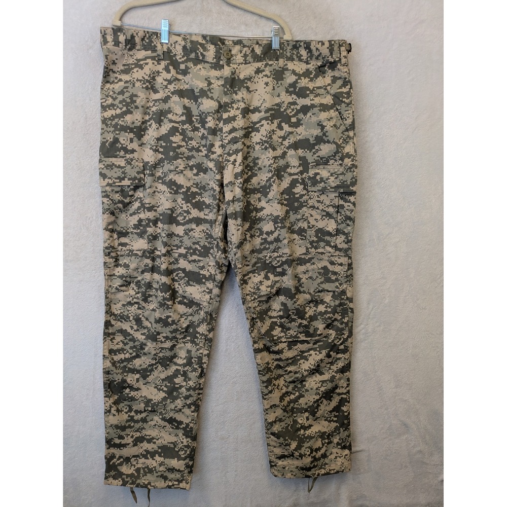 Rothco B.D.U. Cargo Pants Men's XXL Gray Digital Camo Adjustable Waist Tactical
